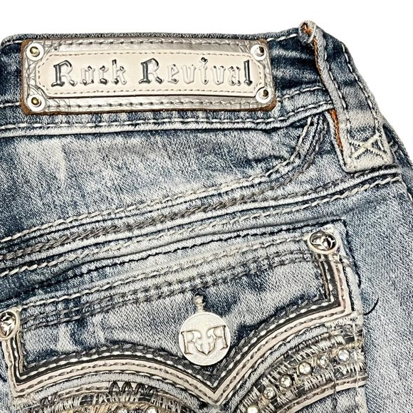 Rock Revival 25 Rima Ankle Length Skinny Distressed Jeans - Picture 6 of 13